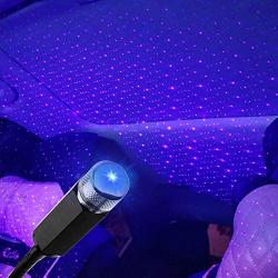 Star Night Light Projector, USB Adjustable Romantic Projector Night Light Auto Roof Ceiling Light, Portable Atmosphere Decorations Night Lamp for Car&Bedroom&Party&Ceiling&Walls