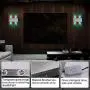 LIGHTESS Modern Wall Sconce with Remote, Dimmable Wall Lamps Color Changing, 24W RGB Indoor Wall Lighting, Silver Brushed Hardwired Wall Lamp for Bedroom Hallway Home Theater