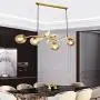 Kankanray Nordic Creative Chandelier Modern Resin Bird Glass Ceiling Lamp 4 Light Flush Mount Lighting Fixture for Bar Dining Room Living Room Bedroom (Gold)