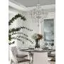 Saint Mossi Chrome K9 Crystal Chandelier Lighting LED Ceiling Light Fixture Pendant Lamp for Dining Room Bathroom Bedroom Livingroom 5 E12 LED Bulbs Required Height 26 x Width 24