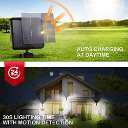 Solar Security Lights - 1600LM Upgraded Solar Motion Sensor Lights Outdoor, Solar Flood Lights w/Adjustable Dual Head LED Security Lights, 5730K, IP65 Waterproof, for Backyard Pathway Patio Garage