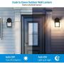 DEWENWILS 2 Pack Dusk to Dawn Wall Light Outdoor, Clear Water Ripple Glass Shade, Exterior Light Fixtures Wall Mount, E26 Socket, Anti-Rust & Waterproof Wall Sconce for Garage, Backyard, UL Listed