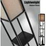 Magshion Floor Lamp with 3- Tier Shelves, Living Room Bedroom Lighting Corner Bookshelf Lamp for Home Decoration Convenience Stand and Display Shelf, Walnut
