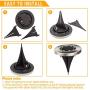Solar Lights for Outdoor Garden, Garden Deck Solar Disk Lights Waterproof, Solar Garden Ground Lights Outdoor Walkway Deck for Yard Driveway IP65 Waterproof, 6000K Cold White Solar Landscape Light (4)