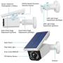 Solar Light Motion Sensor Security Dummy Camera Wireless Outdoor Flood Light IP66 Waterproof 800 Lumens 8 LED Lamp 3 Modes for Home Porch Yard Garden