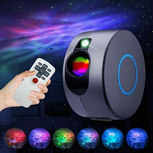 Galaxy Projector Light, Powerole 3 in 1 LED Star Light Starry Night Light Projector with Remote Control, 360° Rotation Adjustable Speed/Brightness Nebula Lamp for Bedroom Party Mood Ambiance