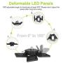 120W LED Garage Lights,12000 Lumens Super Bright Garage Ceiling Lights with 4 Adjustable Panels, Easy-Installation 6000K Deformable Bay Lights for Basement, Workshop, Barn, Warehouse(2 Pack)