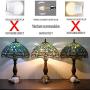Tiffany Style Reading Floor Lamp W12H64 Inch Sea Blue Stained Glass Crystal Bead Dragonfly Lampshade Antique Lighting Arched Base S147 WERFACTORY Lamps Living Room Bedroom Coffee Table Lover Gifts