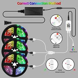 66ft/20M LED Strip Lights Kit,LED Tape Strips,RGB LED Light Strips,Sync to Music,Smart App Strip Light,Bluetooth Controller,Light Strips for Room,Remote LED Lights for Bedroom Home Party