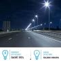 LEDMyplace 150 Watt LED Parking Lot Light - 5700K - Replaces 400W Halide - LED Shoebox/Pole Lights - Adjustable Mount Street Light, 19600 Lumens, IP65, Black, UL, CUL, DLC, CE, ROHS Approved