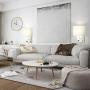 Wall Lamp Light with Outlet Living Room Beside Wall Sconces Stainless Steel Opaque Ivory Square Linen Shade