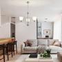VINLUZ 3 Light Contemporary Chandeliers Brushed Nickel Modern Light Fixtures Ceiling Hanging Classic Pendant Lighting for Foyer Bedroom Dining Room Bathroom