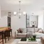 VINLUZ 3 Light Contemporary Chandeliers Brushed Nickel Modern Light Fixtures Ceiling Hanging Classic Pendant Lighting for Foyer Bedroom Dining Room Bathroom