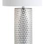 JONATHAN Y JYL1013A Isabella 30'' Glass LED Table Lamp Contemporary,Transitional,Modern,Glam for Bedroom, Living Room, Office, College Dorm, Coffee Table, Bookcase, Silver