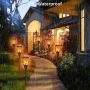 Upgraded Solar Torch Lights, Super Bright LED Waterproof Flickering Dancing Flames Torches Light Outdoor Solar Landscape Decoration Lighting Dusk to Dawn Auto On/Off Path Lamp (4 Pack-Circle)