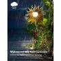 Garden Solar Lights, Waterproof Sun Solar Panel Outdoor Decoration LED Lights with Windbells Yard Decor Hanging Glass Globe LED Lights for Pathway, Patio, Backyard, Lawn and Porch