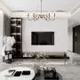 Sivilynus Brushed Brass 6 Lights Contemporary Chandelier Farmhouse Ceiling Hanging Light Fixture for Dining Room Living Room Bedromm Foyer