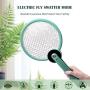 Electric Bug Zapper Fly Swatter Mosquito Killer, 2 in 1 Foldable USB Rechargeable Insect Killer with LED Lighting 3 Layers Safety Mesh for Indoor, Travel, Camping