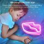 Lip Shaped Neon Signs Led Neon Light Art Decorative Lights Wall Decor for Children Baby Room Christmas Wedding Party Decoration (Pink)