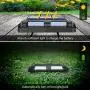 Solar Deck Lights, MEIKEE Solar Dock Light Waterproof Wireless Outdoor Warning Step Lights for Garden Step Sidewalk Stair Ground Pathway Yard,Bright White (8 Pack )