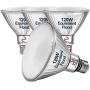 Explux 120W Equivalent Classic Full Glass LED PAR38 Flood Light Bulbs, 1300 Lumens, 3000K 4-Pack, Dimmable, Outdoor Weatherproof, Bright White