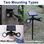 Egreat Solar Motion Sensor Lights, Outdoor Security Wall Light，IP65 Waterproof Dusk to Dawn, 2-in-1 Solar Landscape SpotLights, 6000K Flood Lighting for Front Door Yard Garden Garage Pool Patio