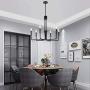 NILOAH 6-Light Chandelier Light Fixture - Black Metal Lighting Fixtures Ceiling Chandelier, Modern Home Industrial Style Pendant Light Fixture, for Dining Room Living Room