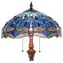 Tiffany Floor Lamp, Capulina Handcrafted Stained Glass Lamp, Beautiful Dragonfly Style Tiffany Pole Lamp, Stained Glass Floor Lamps, Stained Glass Floor Lamp (Tall: 66 x H18 inches)