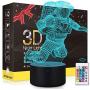 Spaceman Night Light Astronaut Lamp, Metplus 3D Illusion LED Lamps Kids Room Decor Bedside Lights, Boys Girls Christmas Birthday Gift, Nightlight with Timing,16 Colors, Dimmable,Remote & Touch Control