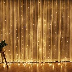 XDlight LED Curtain Lights, 9.8x9.8ft, 300 LED, 8 Modes with Remote & Timer, USB & Battery Powered Twinkle Lights,Indoor&Outdoor for Bedroom, Party, Wedding Backdrop etc