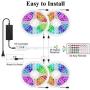 LED Strip Lights, 65.6FT Strips Light 5050 RGB Music Sync String Lights Bedroom strip light Color Changing Rope Lights APP Control +44 Keys Remote for Bedroom Sitting Room Kitchen Home Party 4Roll 20M