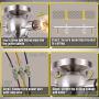 LIGHTESS Sputnik Ceiling Lights Vintage Semi Flush Mount Ceiling Light with 9 UL Sockets Nickel Sputnik Industrial Ceiling Lamp for Kitchen Dining Room Bedroom E26 Base