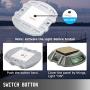 Happybuy Solar Driveway Lights with Switch - Dock Lights LED Bright Green - Solar Deck Lights with Screw Outdoor Waterproof Flat for Lake, Boat, Marine, Warning