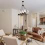 KSANA Wood Chandelier, Farmhouse Kitchen Island Lighting Fixture with with Frosted Glass Shade for Dining Room, Living Room and Bedroom