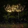 Solar Lights Outdoor Garden Decorative -Mopha Solar 120LED Powered 40Copper Wiress Stake String Pathway Light-DIY Flowers for Patio,Backyard Decor