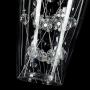 Modern Chrome Crystal Ceiling Pendant Light LED Adjustable Hanging Linear Pendant Light for Bar, Dining Room, Kitchen
