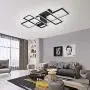 FangYanMei Modern Ceiling lamp,dimmable 108W Modern LED Chandelier Flush Mount,4 Squares Acrylic Ceiling Lamp Fixture for Bedroom Dining Study Room,Black FangYanMei Modern Ceiling lamp,dimmable 108W Modern LED Chandelier Flush Mount,4 Squares Acrylic Ceiling Lamp Fixture for Bedroom Dining Study Room,Black