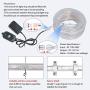 SURNIE Rope Lights Outdoor 50ft Flat Waterproof Led Rope Lighting Pink Purple Led Rope Lights Cuttable Strip Lihgts Outdoor Yard Bedroom Patio Christmas Indoor