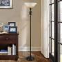 Modern Shirley Torchiere Floor Lamp for Living Room 150-Watt 71.5-Inch Floor Light with Frosted Glass Shade for Bedroom (Oil Rubbed Bronze)