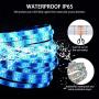 Waterproof RGB Led Strip Lights - 16.4ft Flexible Color Changing LEDs Light Strips, 5050 RGB Led Strip Light with Remote, IP65 Waterproof 12V Power Supply for Home, Bedroom, Kitchen, DIY Decoration