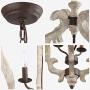 Farmhouse Chandelier, Kitchen Chandelier Farmhouse in Rustic Wood Light Fixture for Dining & Living Room, Foyer, D16.5 '' x H29''