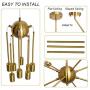 SGLfarmty Sputnik Chandeliers Gold Light Fixture Mid Century Ceiling Light Brushed Brass 8 Lights for Flat or Sloped Ceiling Bar Dining Room (Brass)