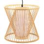 Bamboo Wicker Rattan Lantern Pendant Light Rustic Ceiling Lamp Dining Room Hanging Lighting Fixtures Creative Chandelier Bird Nest Lampshade for Living Room Kitchen Island Restaurant Cafe Bar (Type 3)