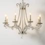 ForeverLighting,FL-62936,American Country Style Luxury Crystal Chandelier E12 8 Lights LED Pendant Light Fixture Suitable for Dining Room/Living Room