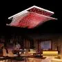 Dyrabrest Modern Crystal Ceiling Light Chandelier Lighting Flush Mount LED 4 Color Changing Fixture Pendant Lamp for Dining Room Living Room