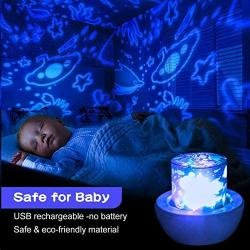 Star-Projector-Night-Light-for-Kids, Bedroom Decor with Remote Control 360-Degree Rotating Projection Galaxy Lamp 15 Colors and 6 Film for Birthday Nursery Baby Christmas