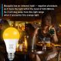 Amber Yellow LED Bug Light Bulb,ProPOW 7W Dusk to Dawn Bug Bulbs 40W Equivalent A19 Auto on/Off LED Bulbs Outdoor Bug Lights 580 Lumens Porch Lights(Non-Dimmable,E26,2200K,2 Pack)
