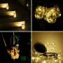 SunKite Solar Mason Jar Lights [Updated], 8 Pack 20 LED Waterproof Fairy Firefly Jar Lids String Lights with Hangers(NO Jars), Patio Yard Garden Wedding Decoration - Warm White