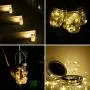 SunKite Solar Mason Jar Lights [Updated], 8 Pack 20 LED Waterproof Fairy Firefly Jar Lids String Lights with Hangers(NO Jars), Patio Yard Garden Wedding Decoration - Warm White