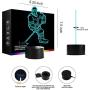 [ 7 Colors/3 Working Modes/Timer Function] Ice Hockey Player Night Light for Kids, Dimmable Remote &Touch Control Night Lights LED Bedside Lamp for Hockey Lovers Fans
